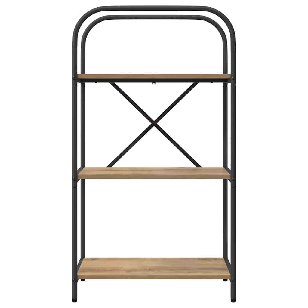 vidaXL Raft pentru cărți stejar artizanal 60 x 30 x 109 cm