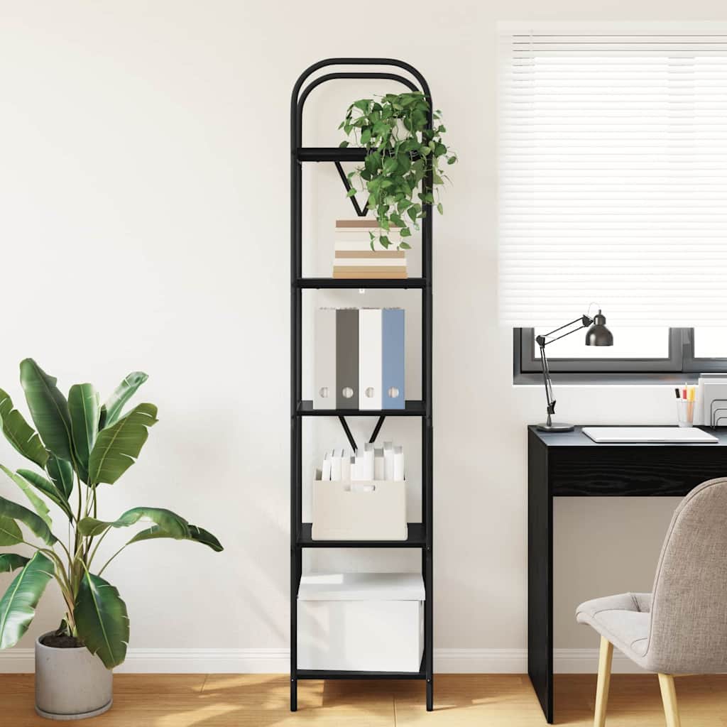 vidaXL Raft pentru cărți Stejar negru 40 x 30 x 183 cm Lemn compozit