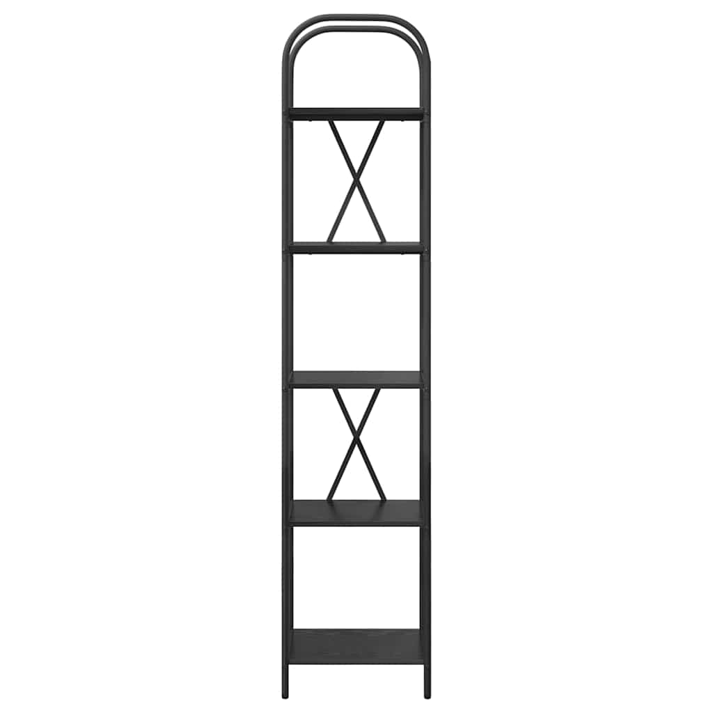 vidaXL Raft pentru cărți Stejar negru 40 x 30 x 183 cm Lemn compozit