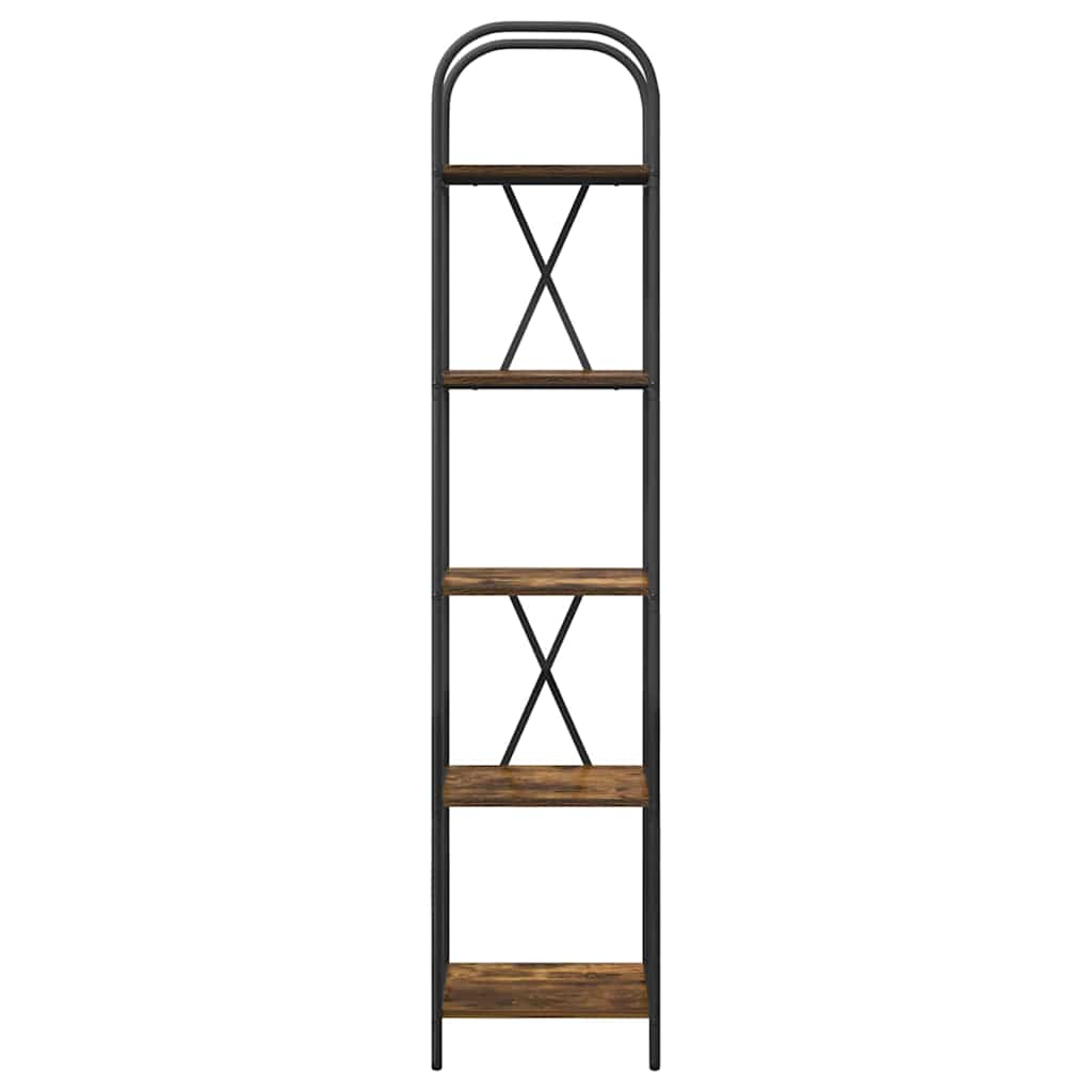 vidaXL Raft pentru cărți Stejar afumat 40 x 30 x 183 cm Lemn compozit