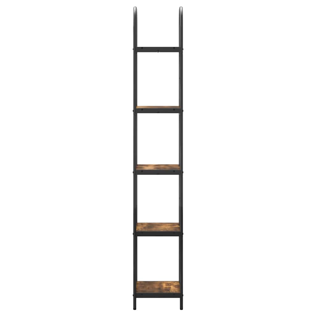 vidaXL Raft pentru cărți Stejar afumat 40 x 30 x 183 cm Lemn compozit