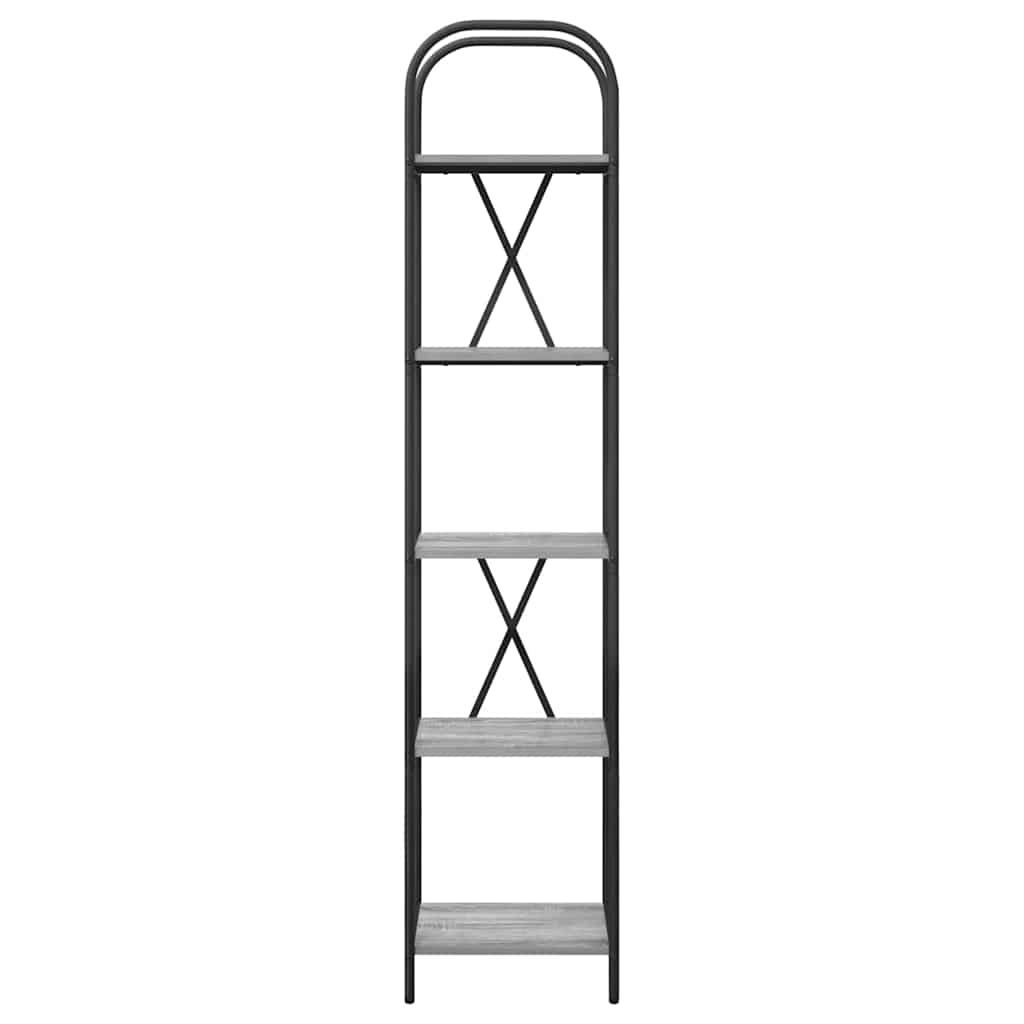 vidaXL Raft pentru cărți sonoma gri 40 x 30 x 183 cm Lemn compozit