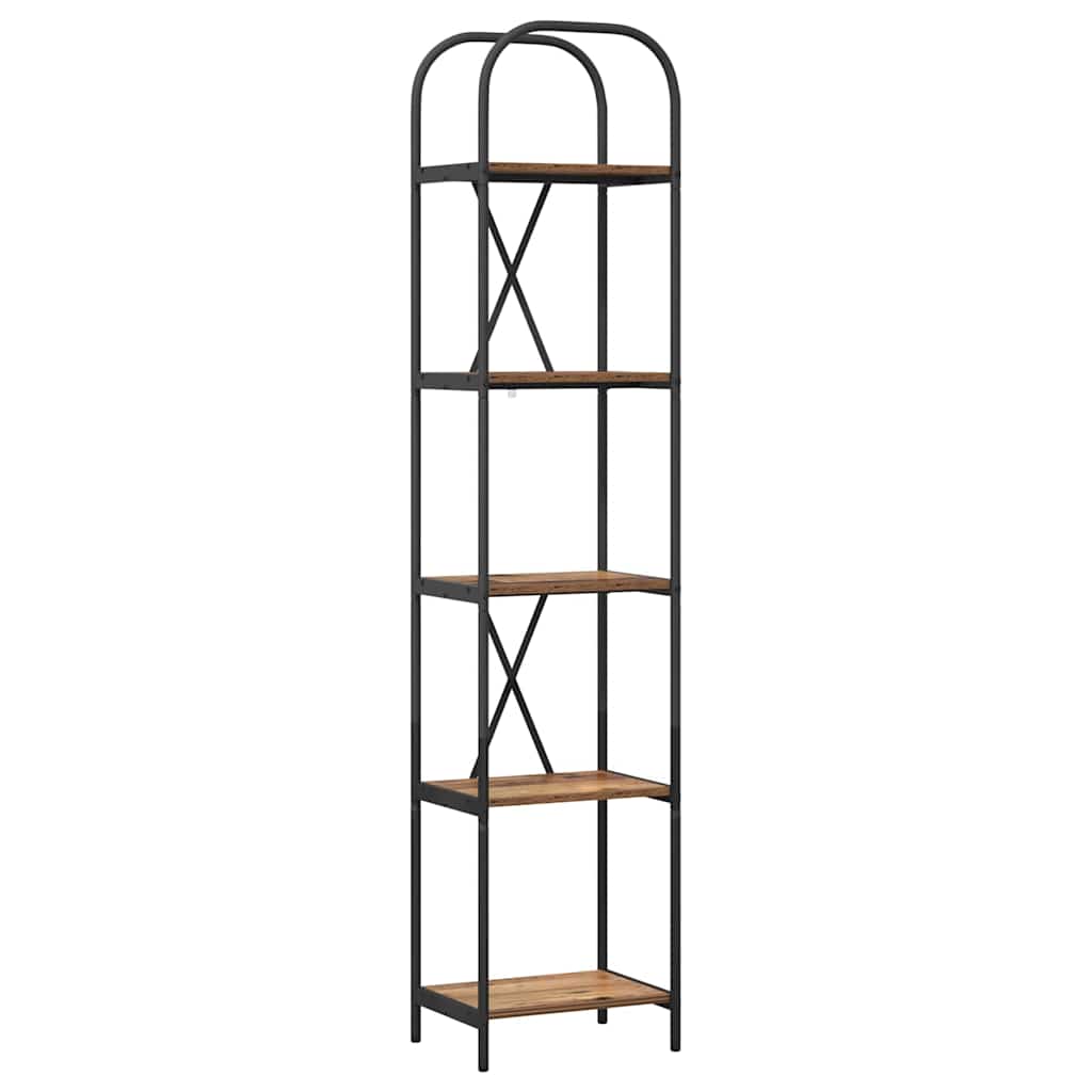 vidaXL Raft pentru cărți Lemn vechi 40 x 30 x 183 cm Lemn compozit