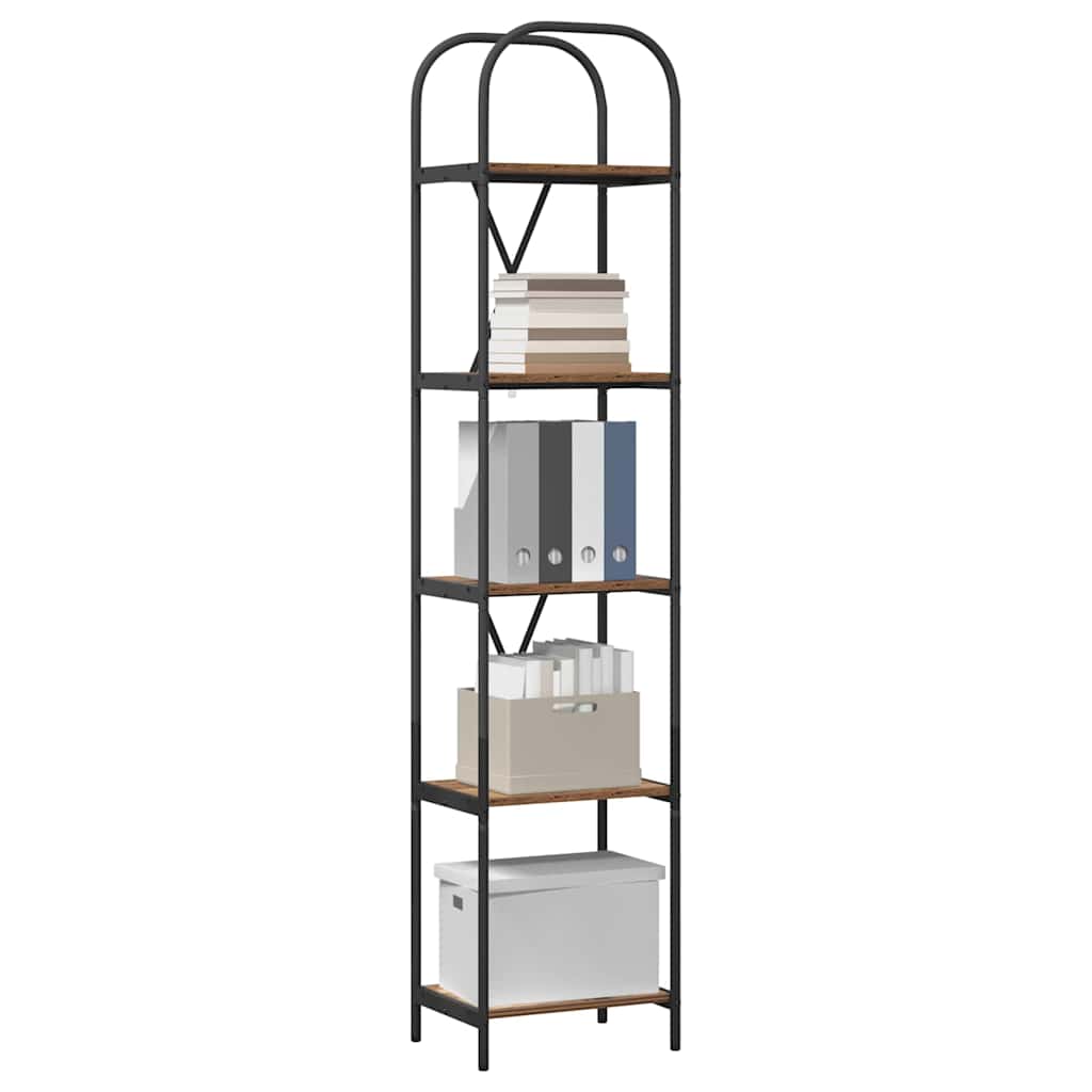 vidaXL Raft pentru cărți Lemn vechi 40 x 30 x 183 cm Lemn compozit