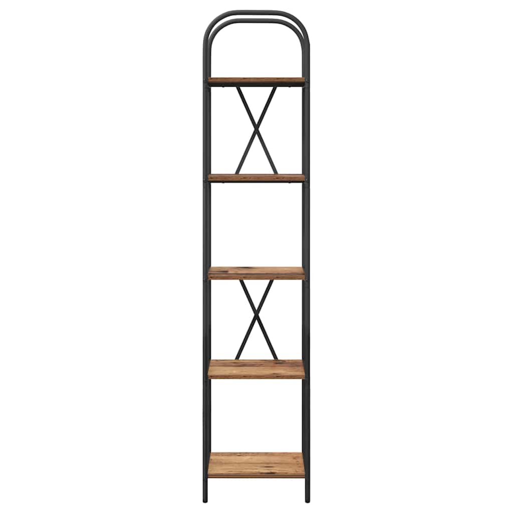 vidaXL Raft pentru cărți Lemn vechi 40 x 30 x 183 cm Lemn compozit