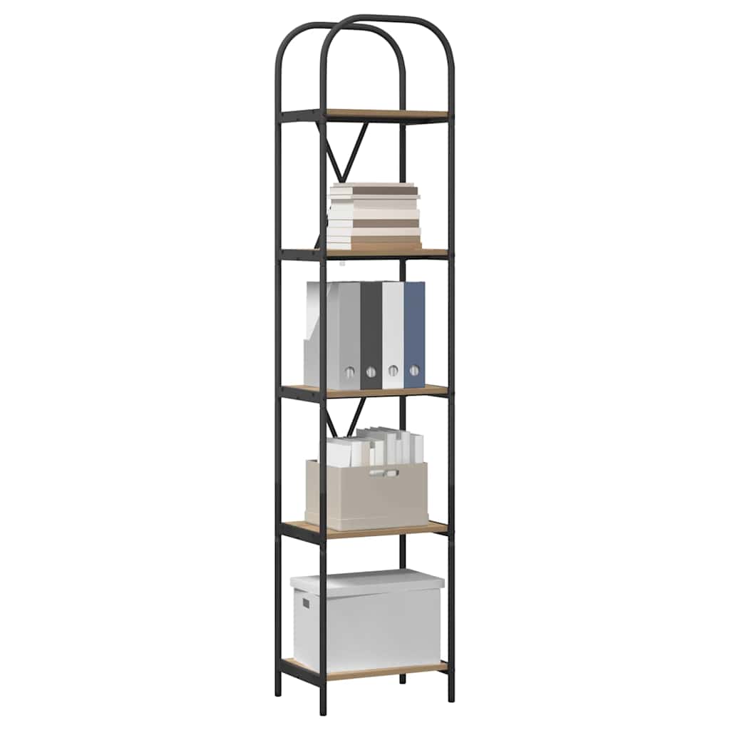 vidaXL Raft pentru cărți stejar artizanal 40 x 30 x 183 cm