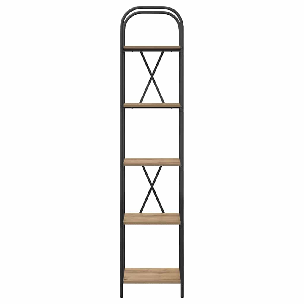 vidaXL Raft pentru cărți stejar artizanal 40 x 30 x 183 cm