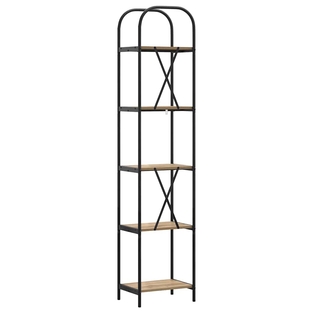 vidaXL Raft pentru cărți stejar artizanal 40 x 30 x 183 cm