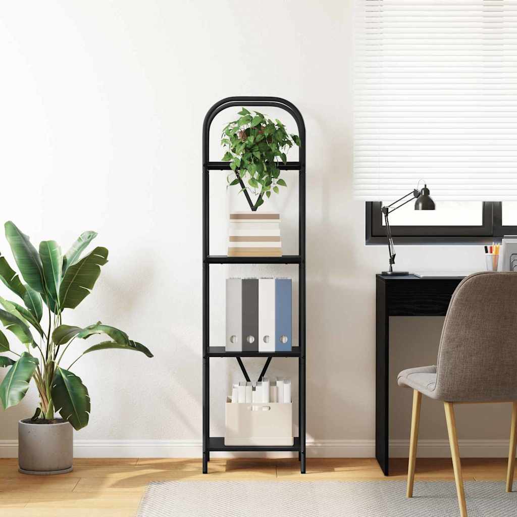 vidaXL Raft pentru cărți Stejar negru 40 x 30 x 146 cm Lemn compozit