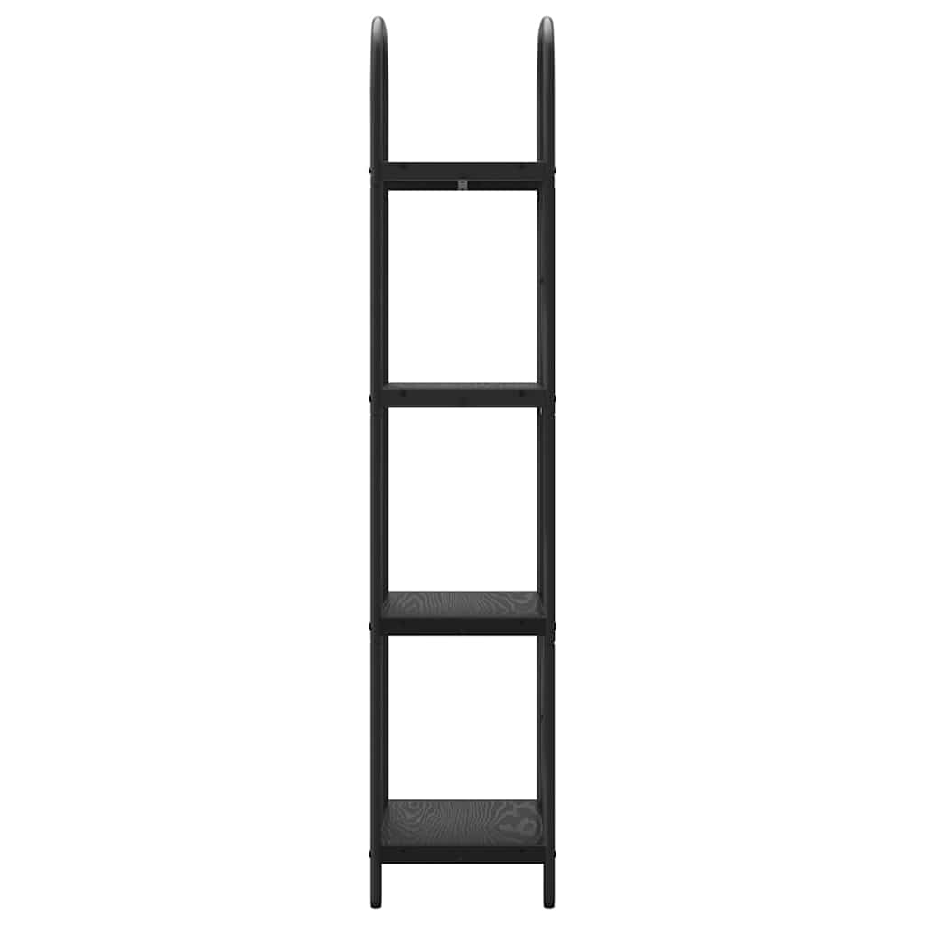 vidaXL Raft pentru cărți Stejar negru 40 x 30 x 146 cm Lemn compozit