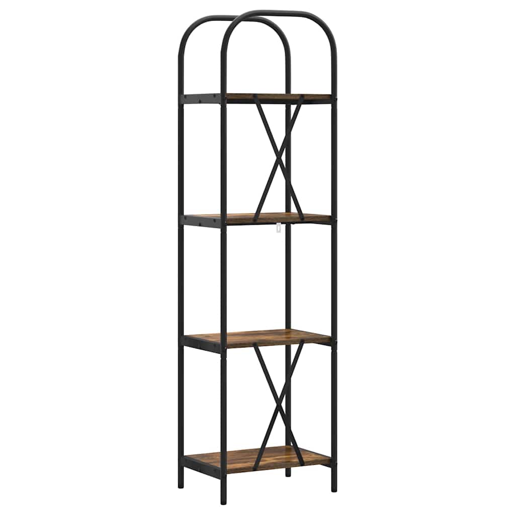 vidaXL Raft pentru cărți Stejar afumat 40 x 30 x 146 cm Lemn compozit