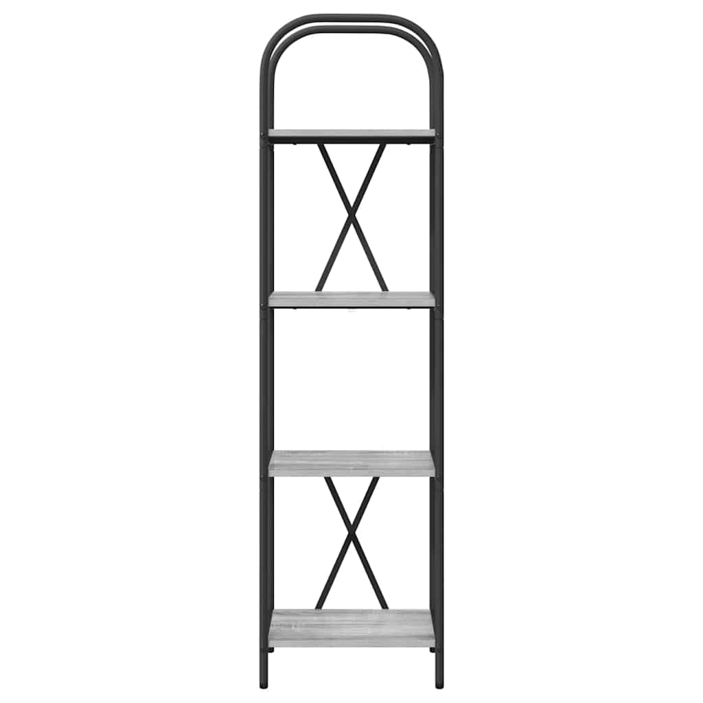vidaXL Raft pentru cărți sonoma gri 40 x 30 x 146 cm Lemn compozit