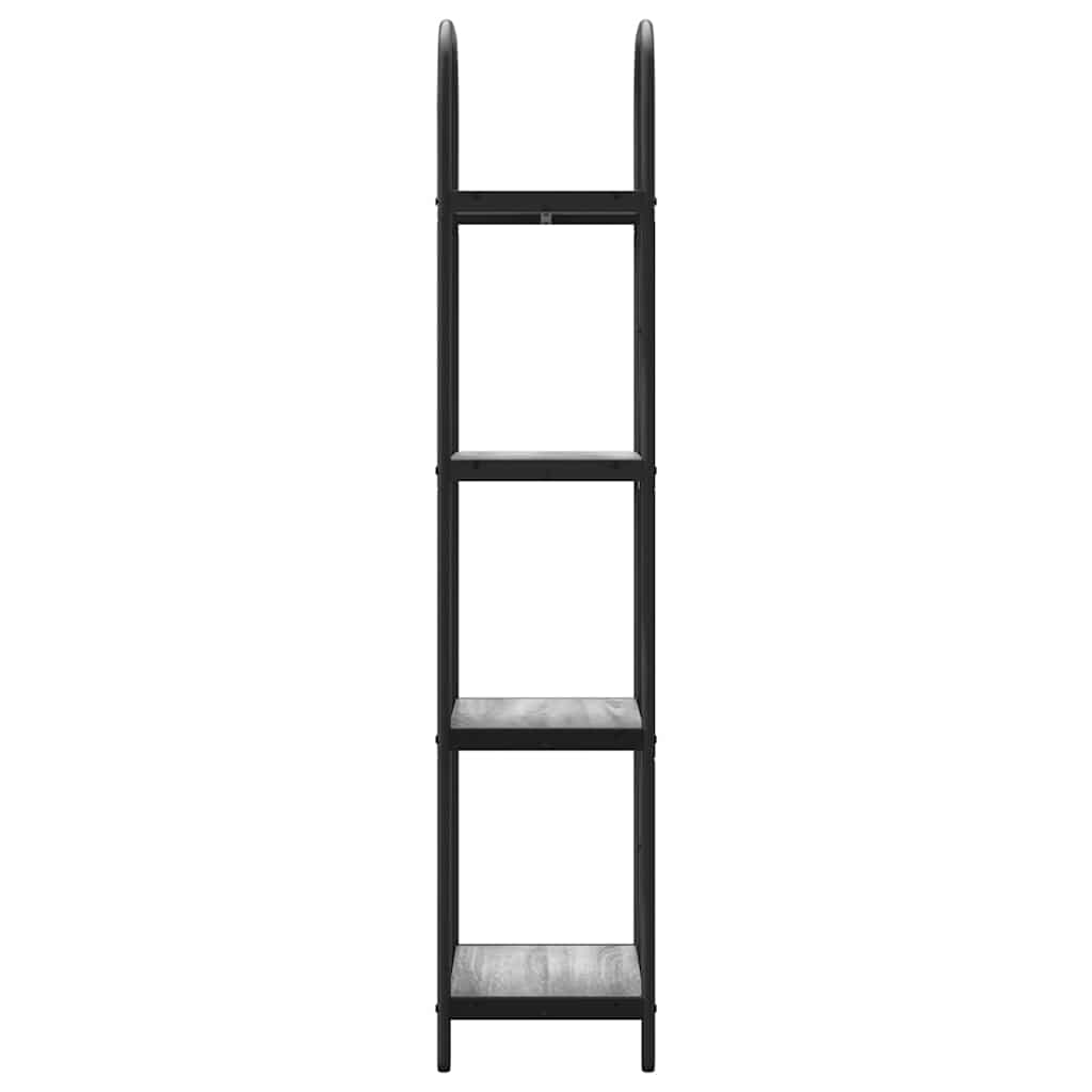 vidaXL Raft pentru cărți sonoma gri 40 x 30 x 146 cm Lemn compozit