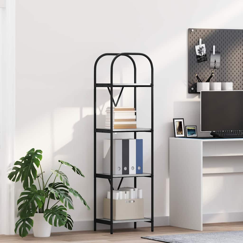 vidaXL Raft pentru cărți sonoma gri 40 x 30 x 146 cm Lemn compozit