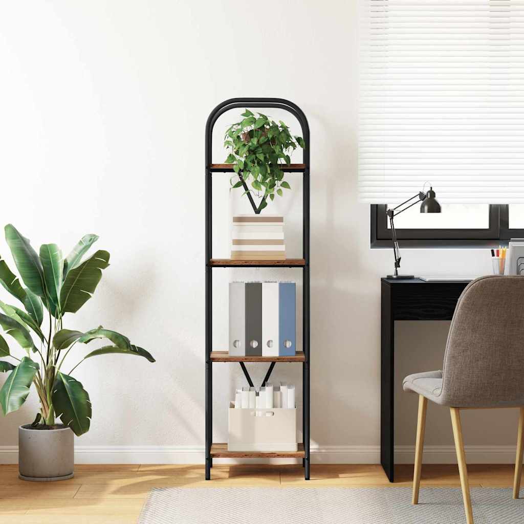 vidaXL Raft pentru cărți Lemn vechi 40 x 30 x 146 cm Lemn compozit