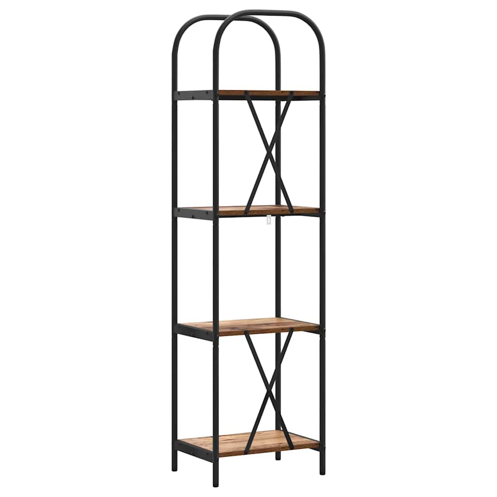 vidaXL Raft pentru cărți Lemn vechi 40 x 30 x 146 cm Lemn compozit