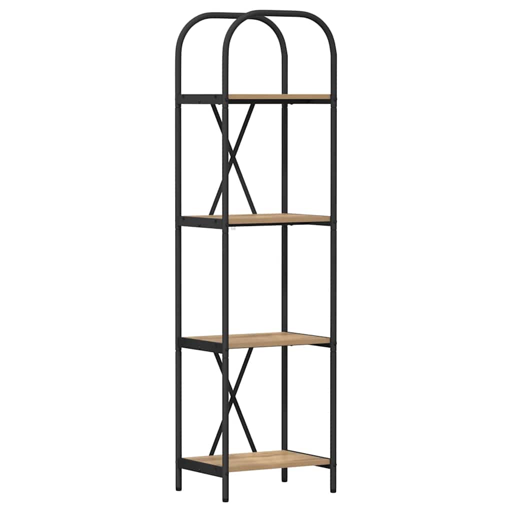 vidaXL Raft pentru cărți stejar artizanal 40 x 30 x 146 cm