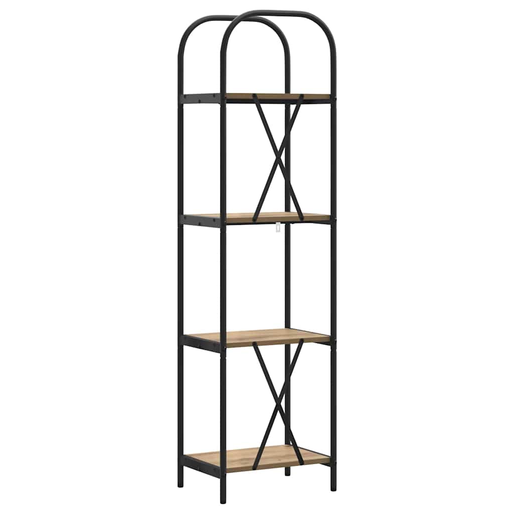 vidaXL Raft pentru cărți stejar artizanal 40 x 30 x 146 cm