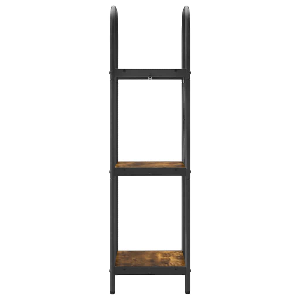 vidaXL Raft pentru cărți Stejar afumat 40 x 30 x 109 cm Lemn compozit