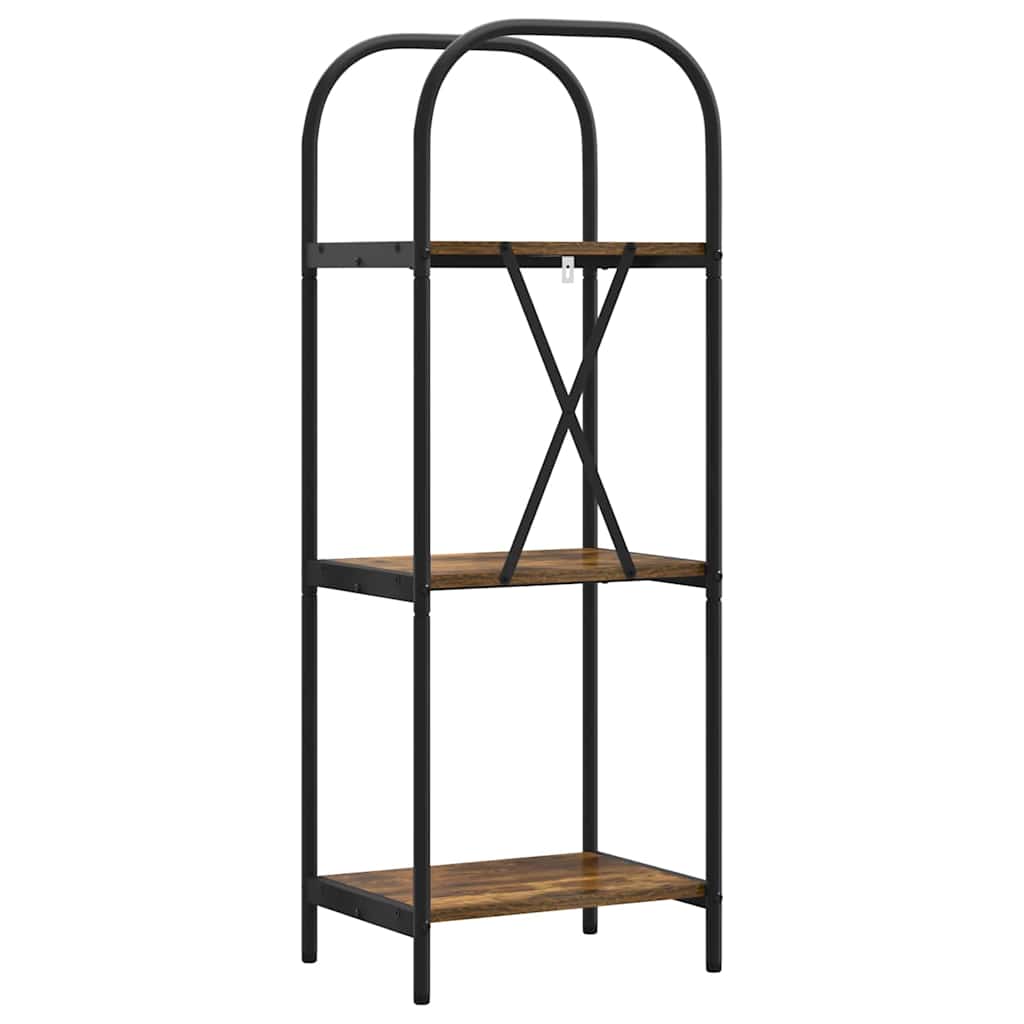 vidaXL Raft pentru cărți Stejar afumat 40 x 30 x 109 cm Lemn compozit