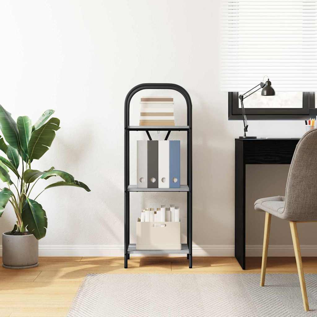 vidaXL Raft pentru cărți sonoma gri 40 x 30 x 109 cm Lemn compozit