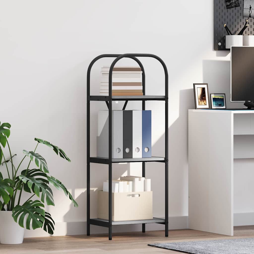 vidaXL Raft pentru cărți sonoma gri 40 x 30 x 109 cm Lemn compozit