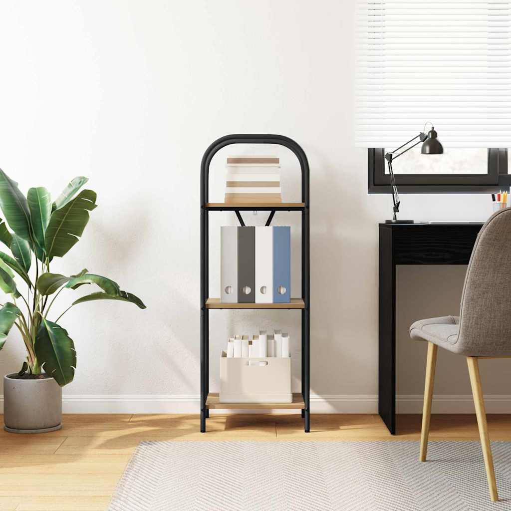 vidaXL Raft pentru cărți stejar artizanal 40 x 30 x 109 cm