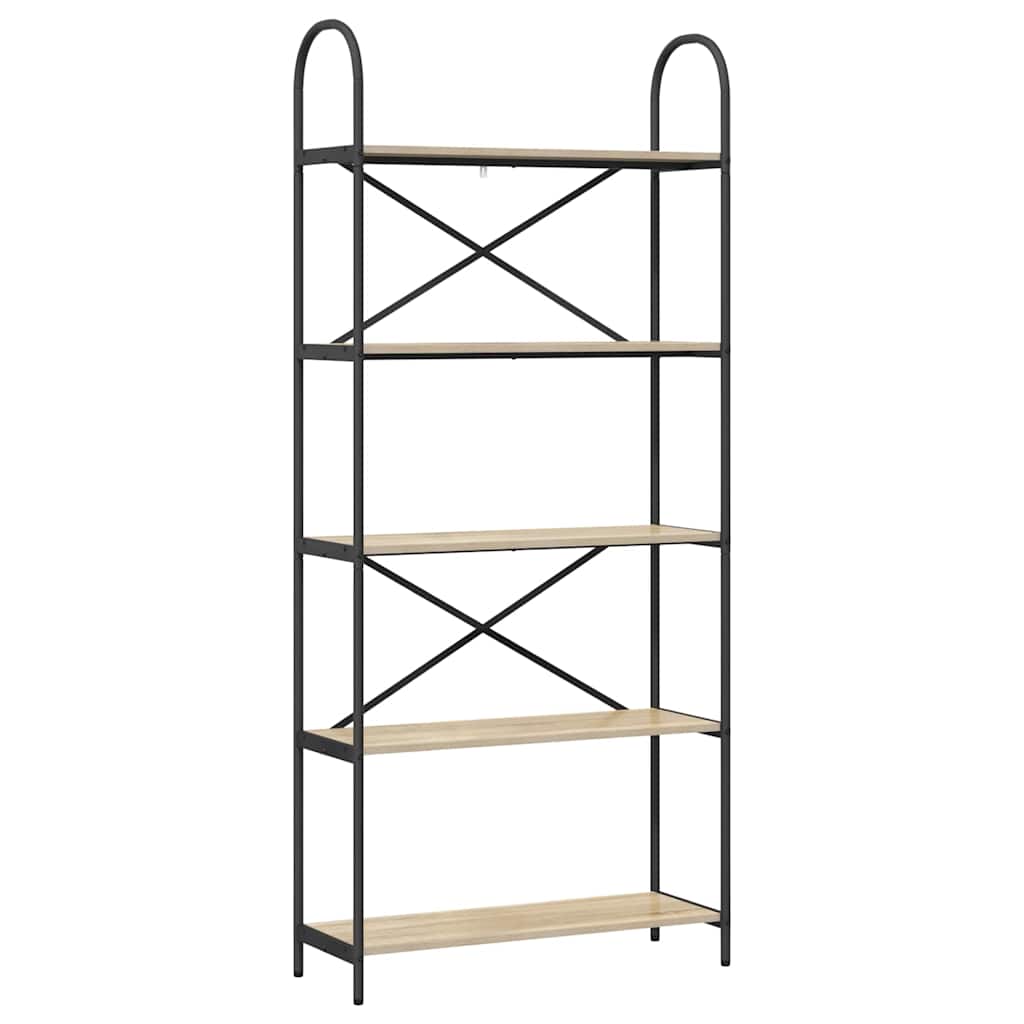 vidaXL Raft pentru cărți Stejar sonoma 80 x 30 x 183 cm Lemn compozit