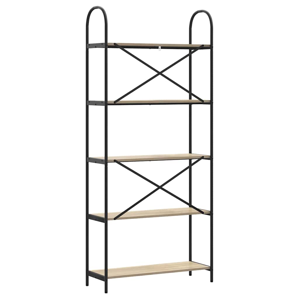 vidaXL Raft pentru cărți Stejar sonoma 80 x 30 x 183 cm Lemn compozit