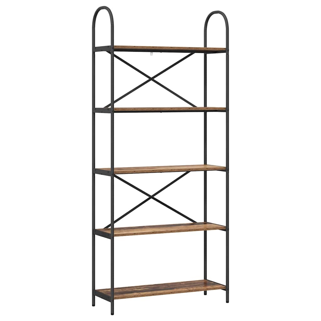 vidaXL Raft pentru cărți Lemn vechi 80 x 30 x 183 cm Lemn compozit