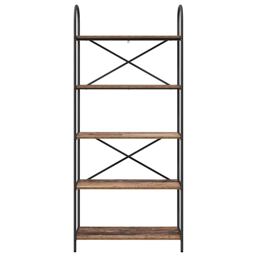 vidaXL Raft pentru cărți Lemn vechi 80 x 30 x 183 cm Lemn compozit