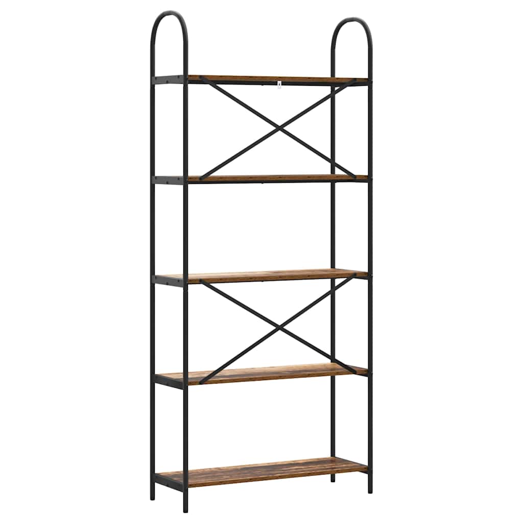 vidaXL Raft pentru cărți Lemn vechi 80 x 30 x 183 cm Lemn compozit