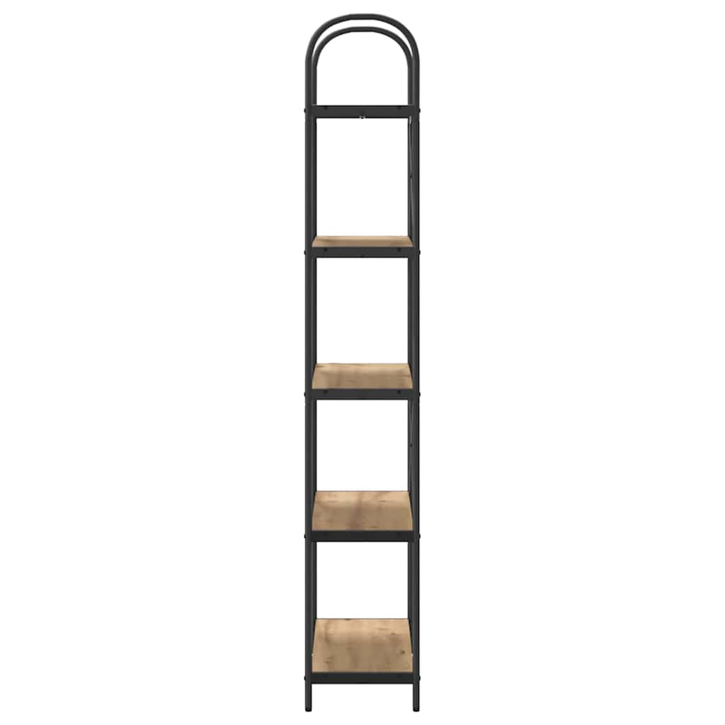 vidaXL Raft pentru cărți stejar artizanal 80 x 30 x 183 cm