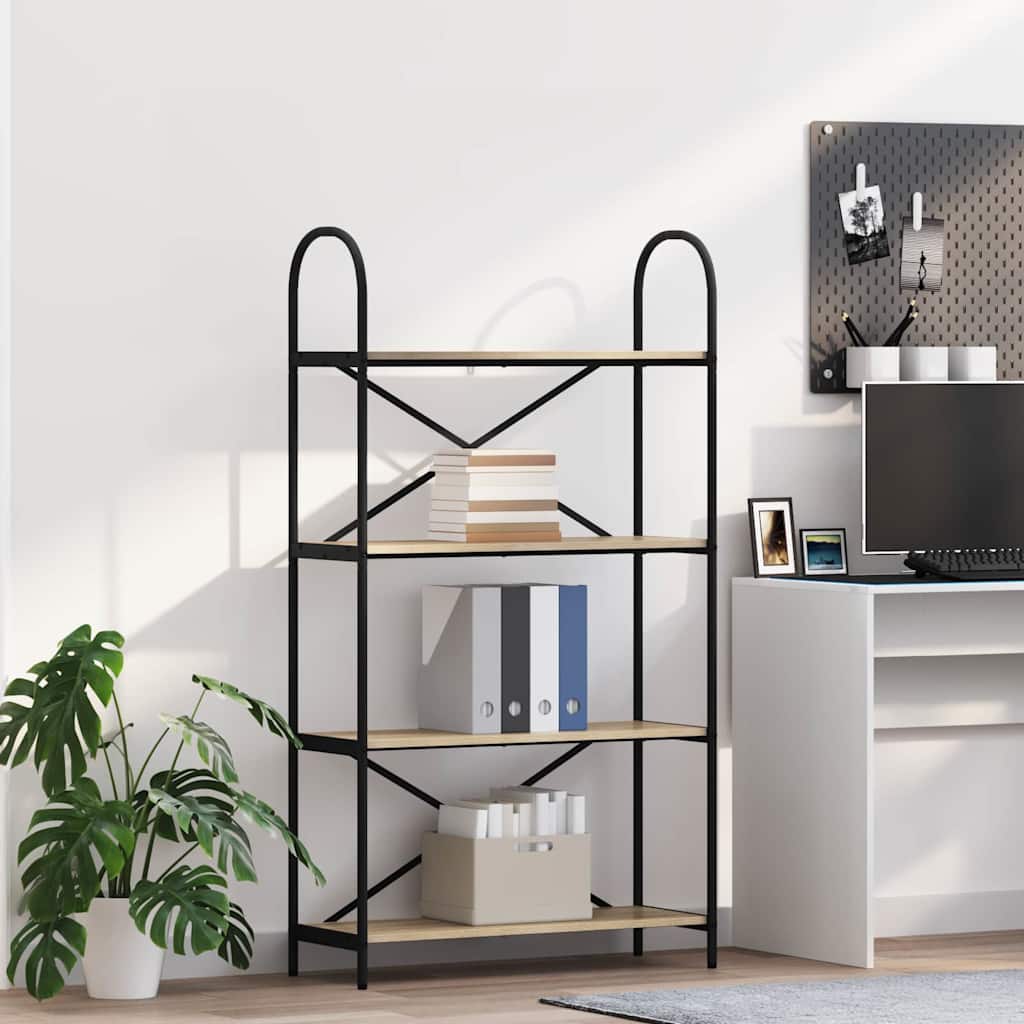 vidaXL Raft pentru cărți Stejar sonoma 80 x 30 x 146 cm Lemn compozit