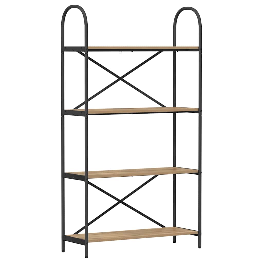 vidaXL Raft pentru cărți stejar artizanal 80 x 30 x 146 cm