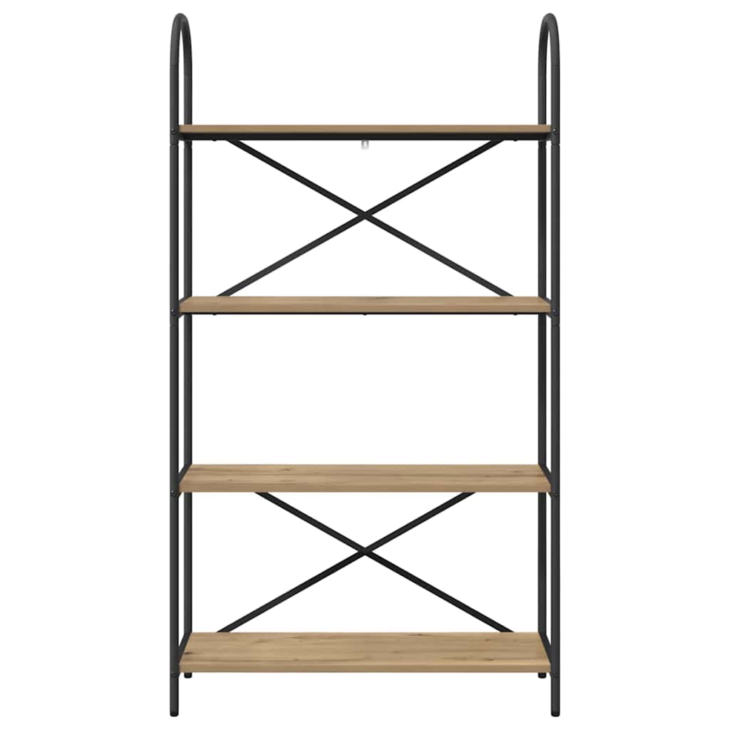 vidaXL Raft pentru cărți stejar artizanal 80 x 30 x 146 cm