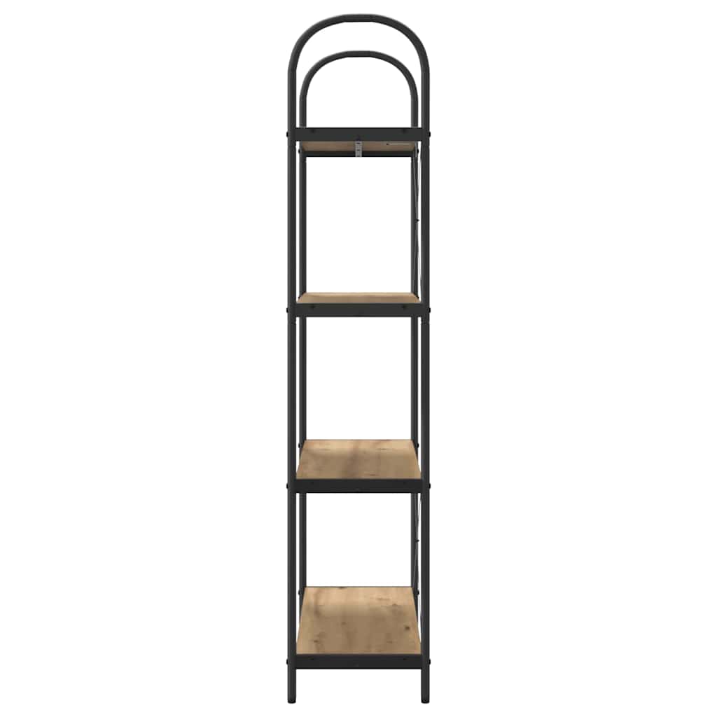 vidaXL Raft pentru cărți stejar artizanal 80 x 30 x 146 cm