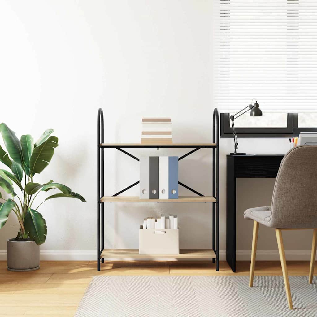 vidaXL Raft pentru cărți Stejar sonoma 80 x 30 x 109 cm Lemn compozit