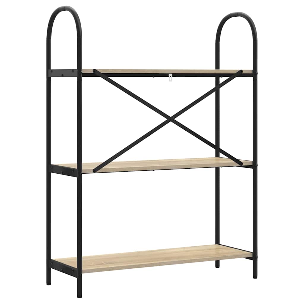 vidaXL Raft pentru cărți Stejar sonoma 80 x 30 x 109 cm Lemn compozit