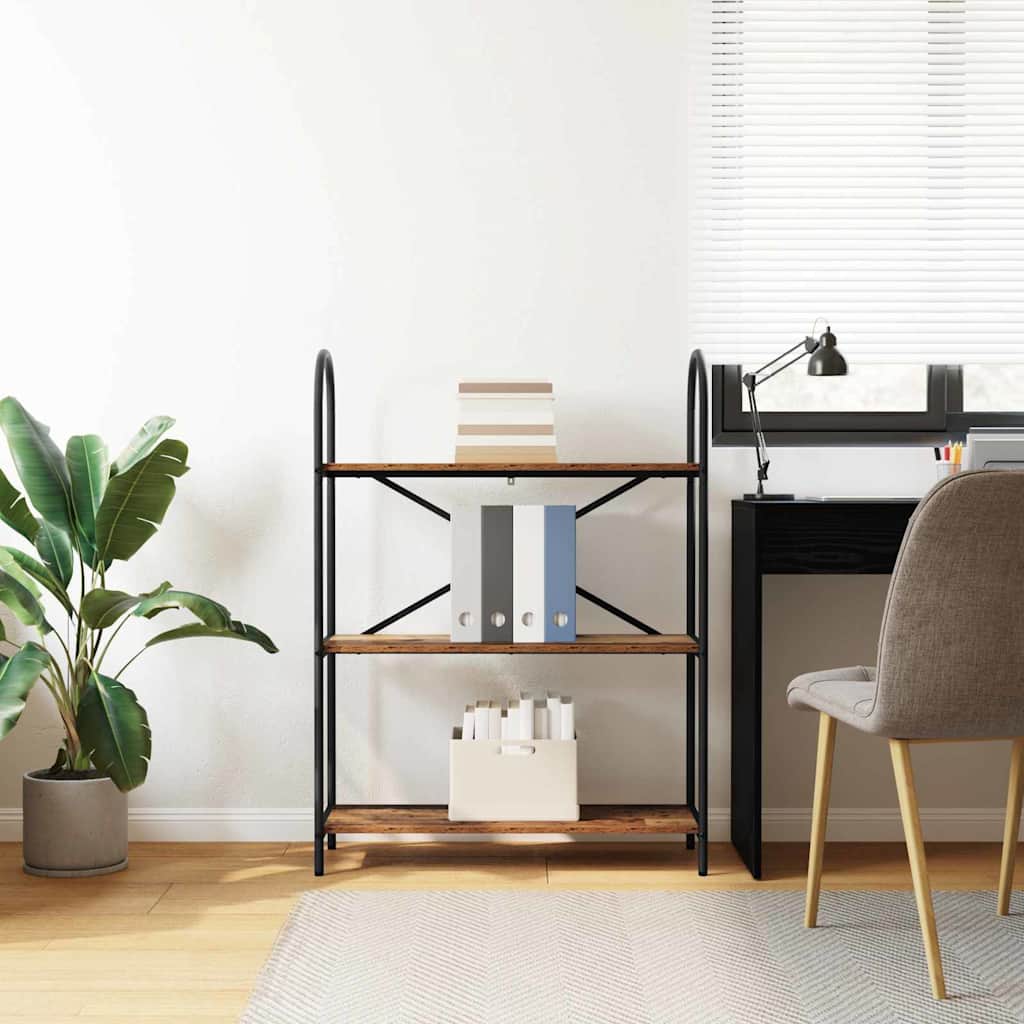 vidaXL Raft pentru cărți Lemn vechi 80 x 30 x 109 cm Lemn compozit