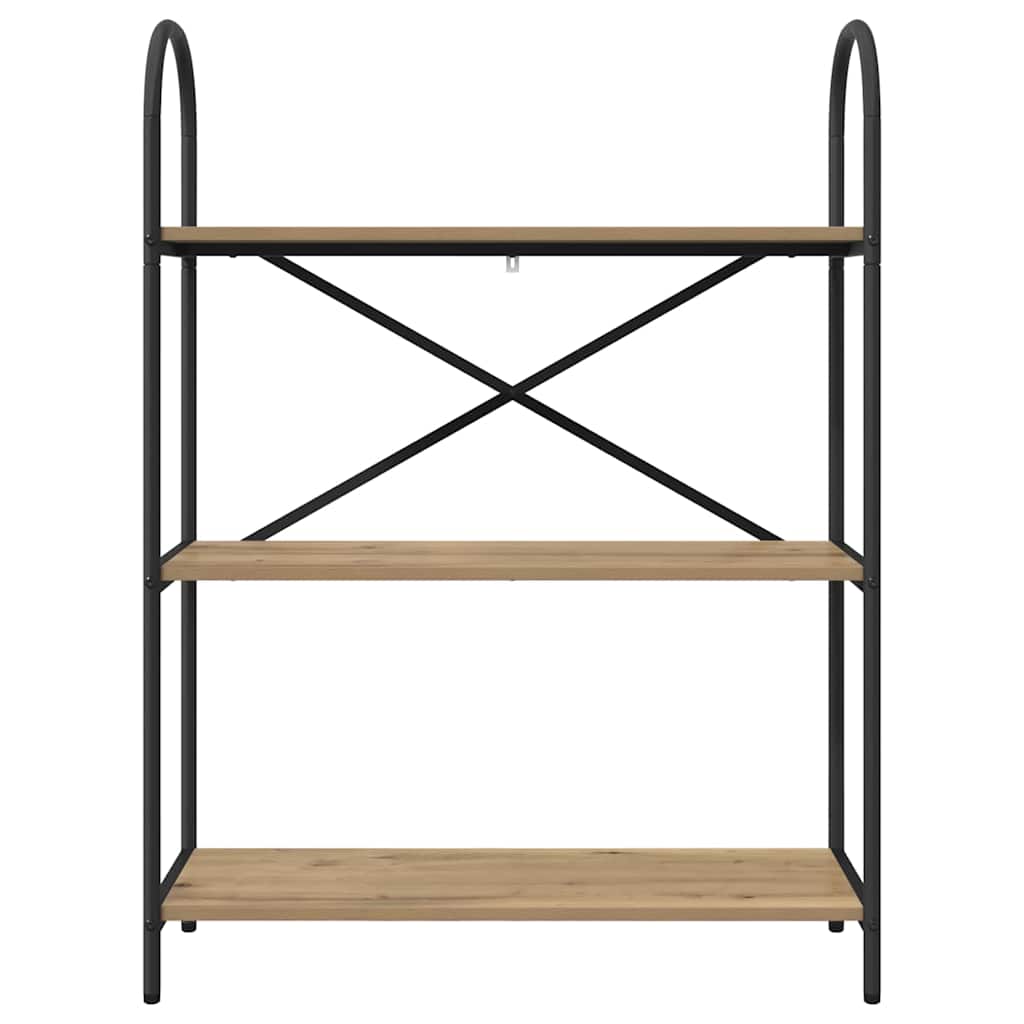 vidaXL Raft pentru cărți stejar artizanal 80 x 30 x 109 cm