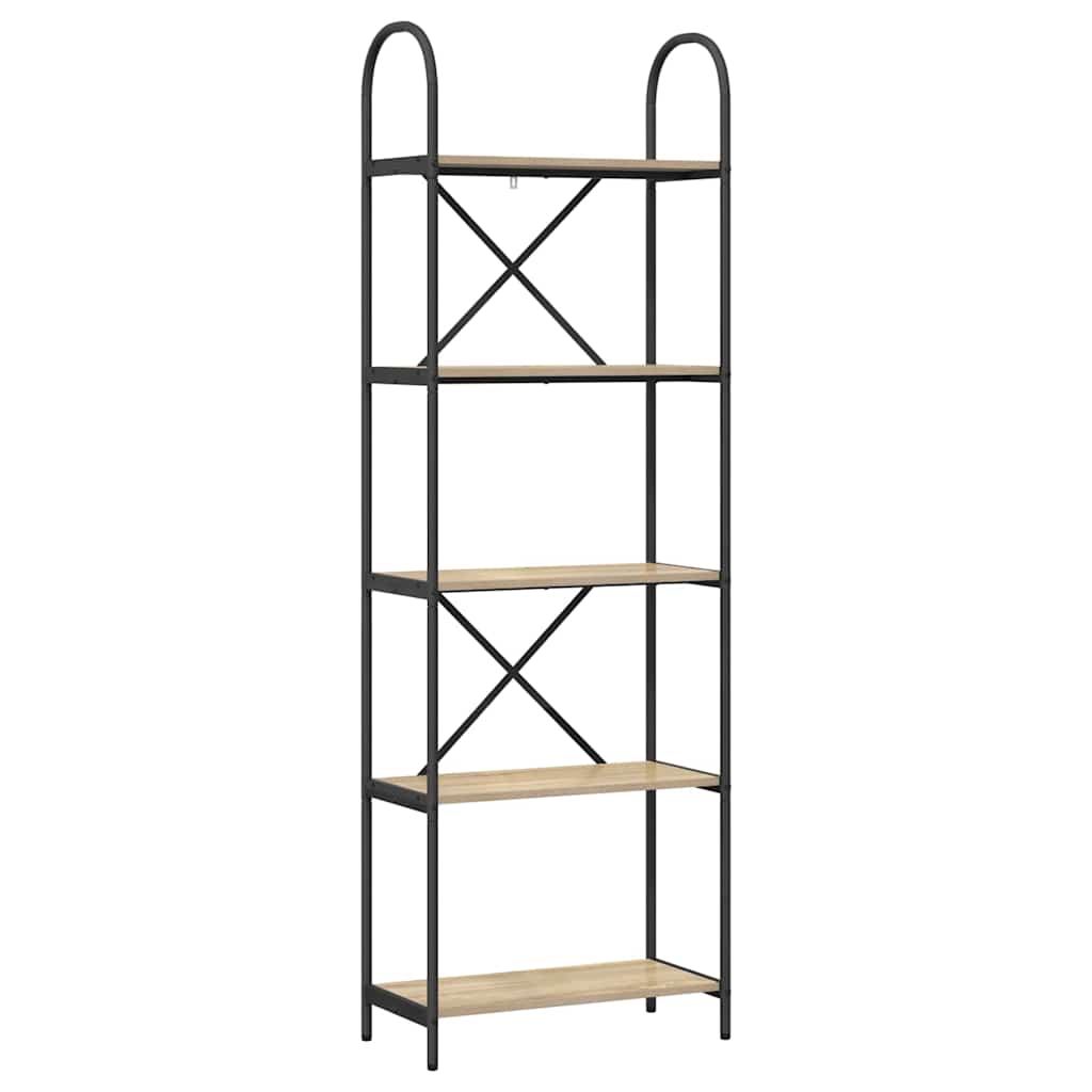 vidaXL Raft pentru cărți Stejar sonoma 60 x 30 x 183 cm Lemn compozit