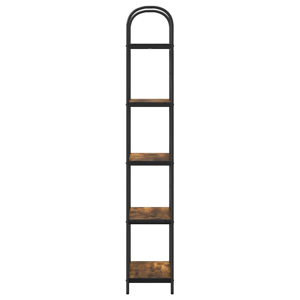 vidaXL Raft pentru cărți Stejar afumat 60 x 30 x 183 cm Lemn compozit