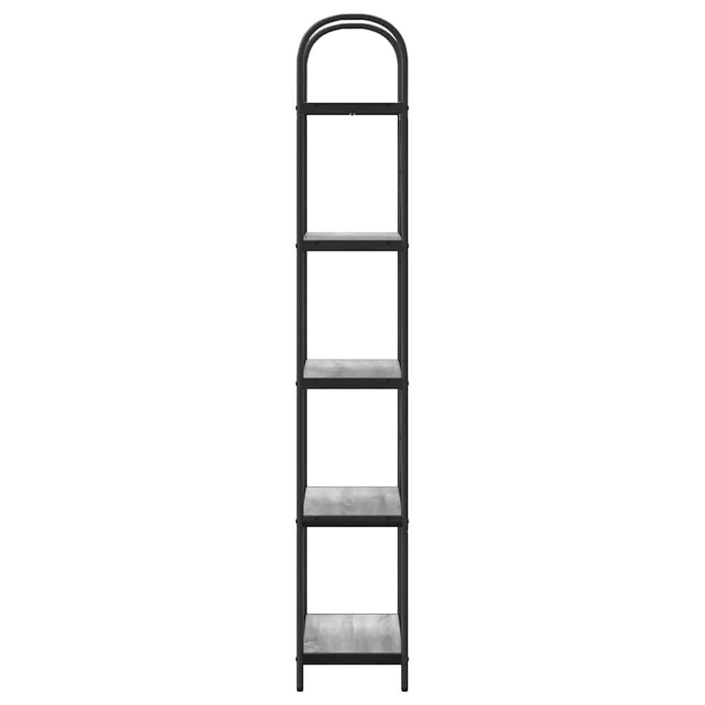 vidaXL Raft pentru cărți sonoma gri 60 x 30 x 183 cm Lemn compozit