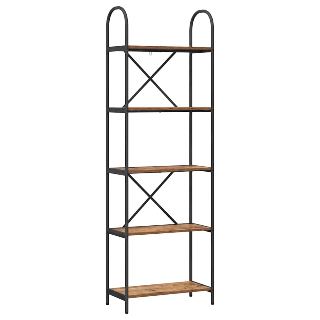 vidaXL Raft pentru cărți Lemn vechi 60 x 30 x 183 cm Lemn compozit