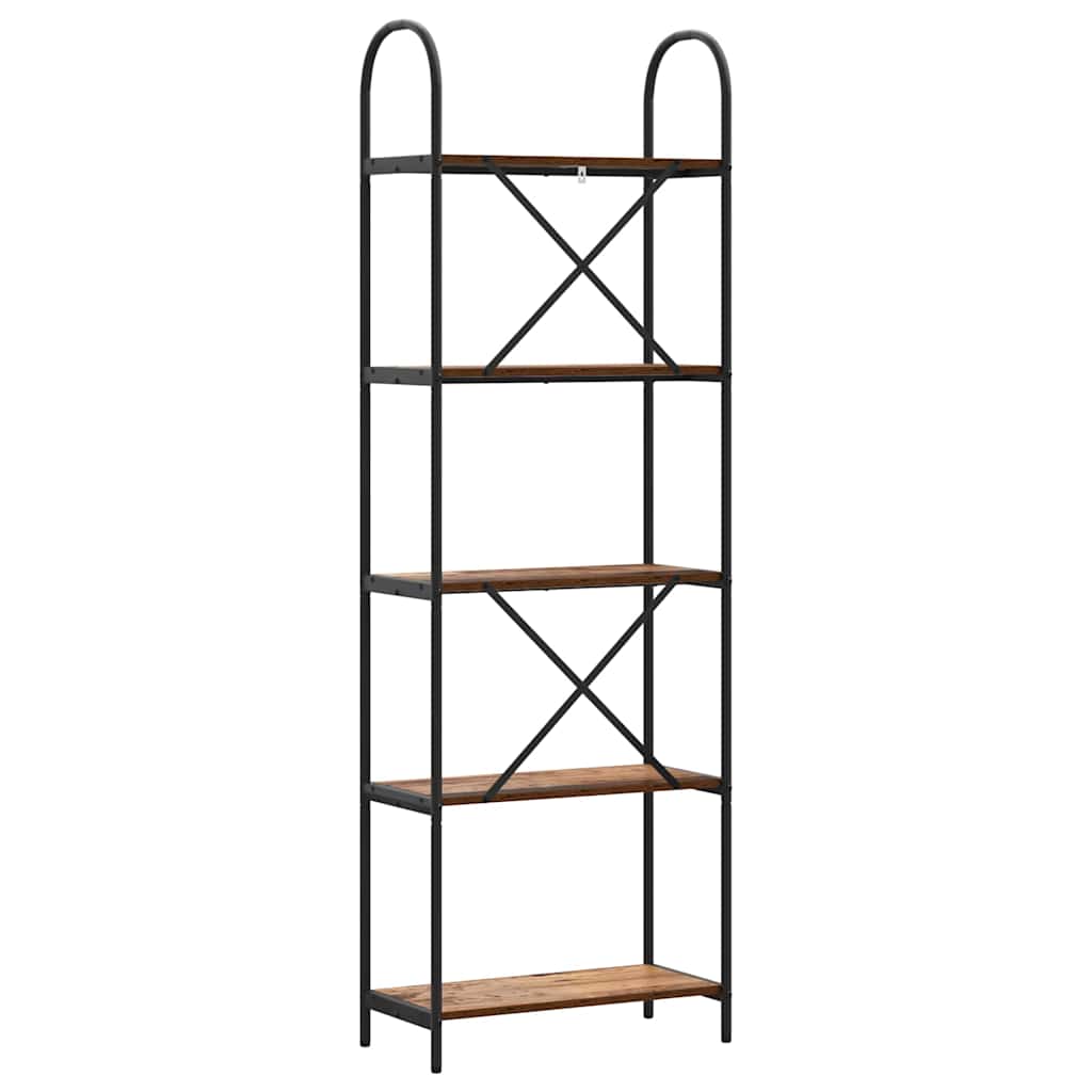 vidaXL Raft pentru cărți Lemn vechi 60 x 30 x 183 cm Lemn compozit