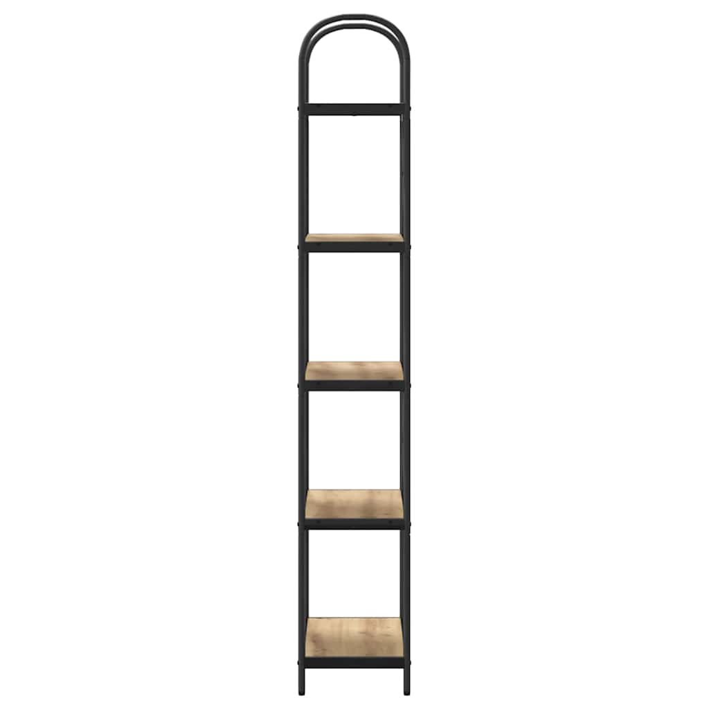 vidaXL Raft pentru cărți stejar artizanal 60 x 30 x 183 cm