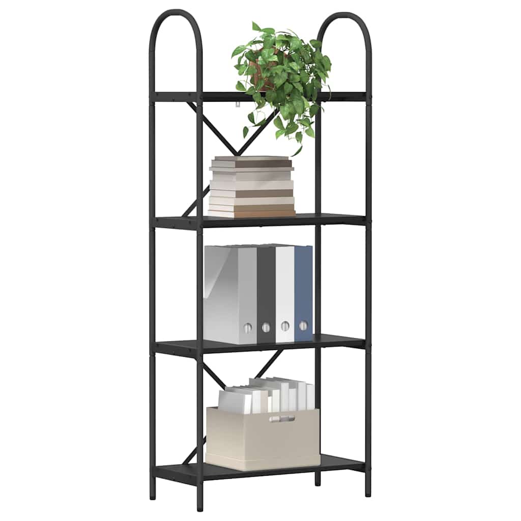 vidaXL Raft pentru cărți Stejar negru 60 x 30 x 146 cm Lemn compozit