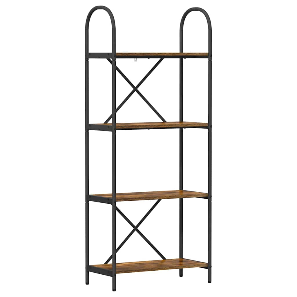 vidaXL Raft pentru cărți Stejar afumat 60 x 30 x 146 cm Lemn compozit