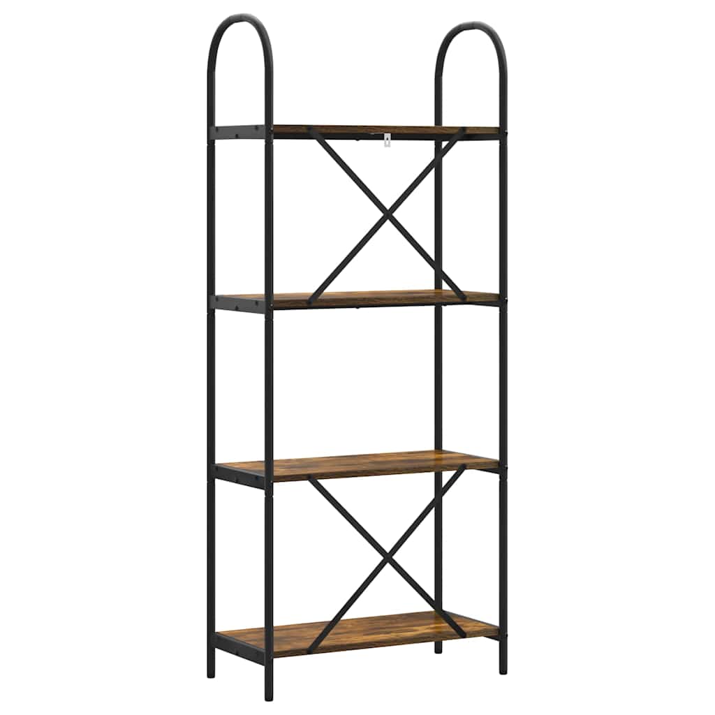 vidaXL Raft pentru cărți Stejar afumat 60 x 30 x 146 cm Lemn compozit